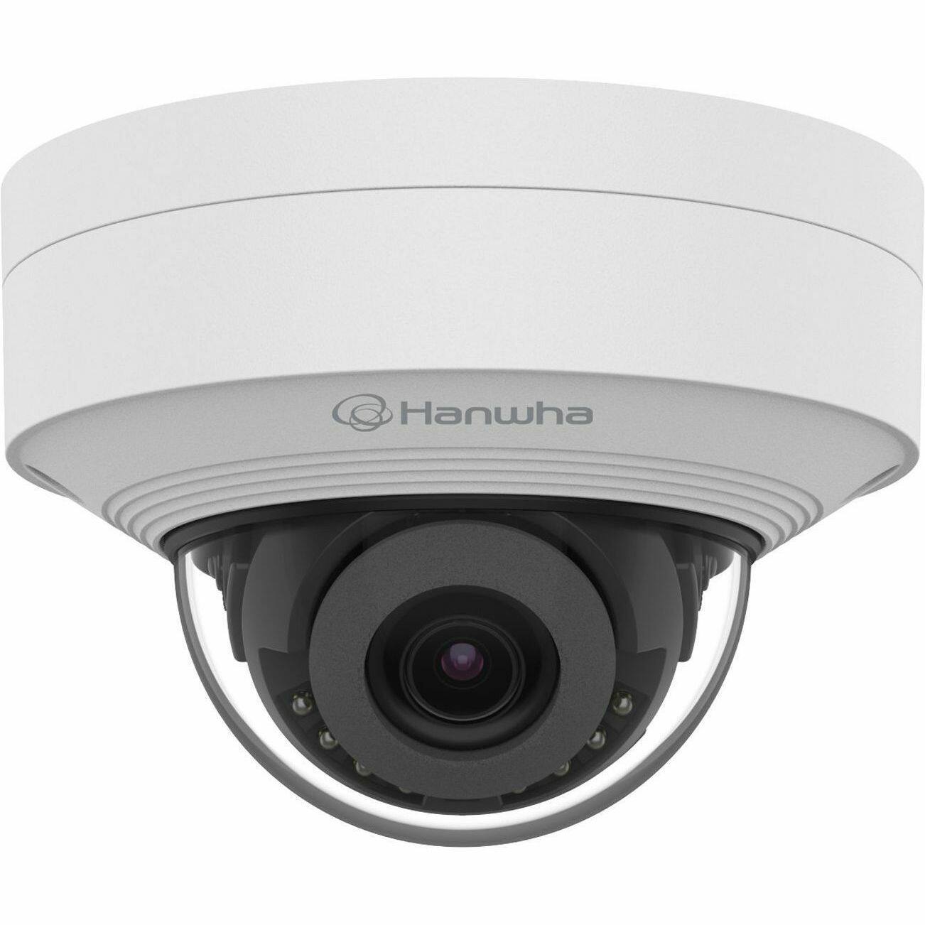 Alt View 3. Samsung - Hanwha QNV-C8011R 5 Megapixel Network Camera - Color - Dome - White - 65.62 ft Infrared Night Vision - H.265, H.265M - White.