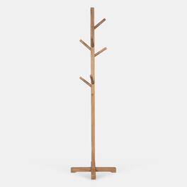 Manhattan Lane - Hiya Freestanding Hat, Coat Rack, 8 Branch Hooks, 72 Inch - Natural Brown