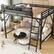 Alt View 2. GOODSILO - Full Size Metal Loft Bed with Storage Shelves and Ladder for Kids and Teens - Black.