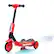 Front. Glintex - Three-Wheel Electric Scooter,LED Lights, Misting Taillight, One-Button Start and Wide Pedal for Stable Rides,Aged 3+ - Red.