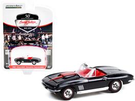 1967 Chevrolet Corvette Convertible Black w/Red Stripe & Red Interior (Lot #1367) B Jackson 1/64 Model Car by Greenlight