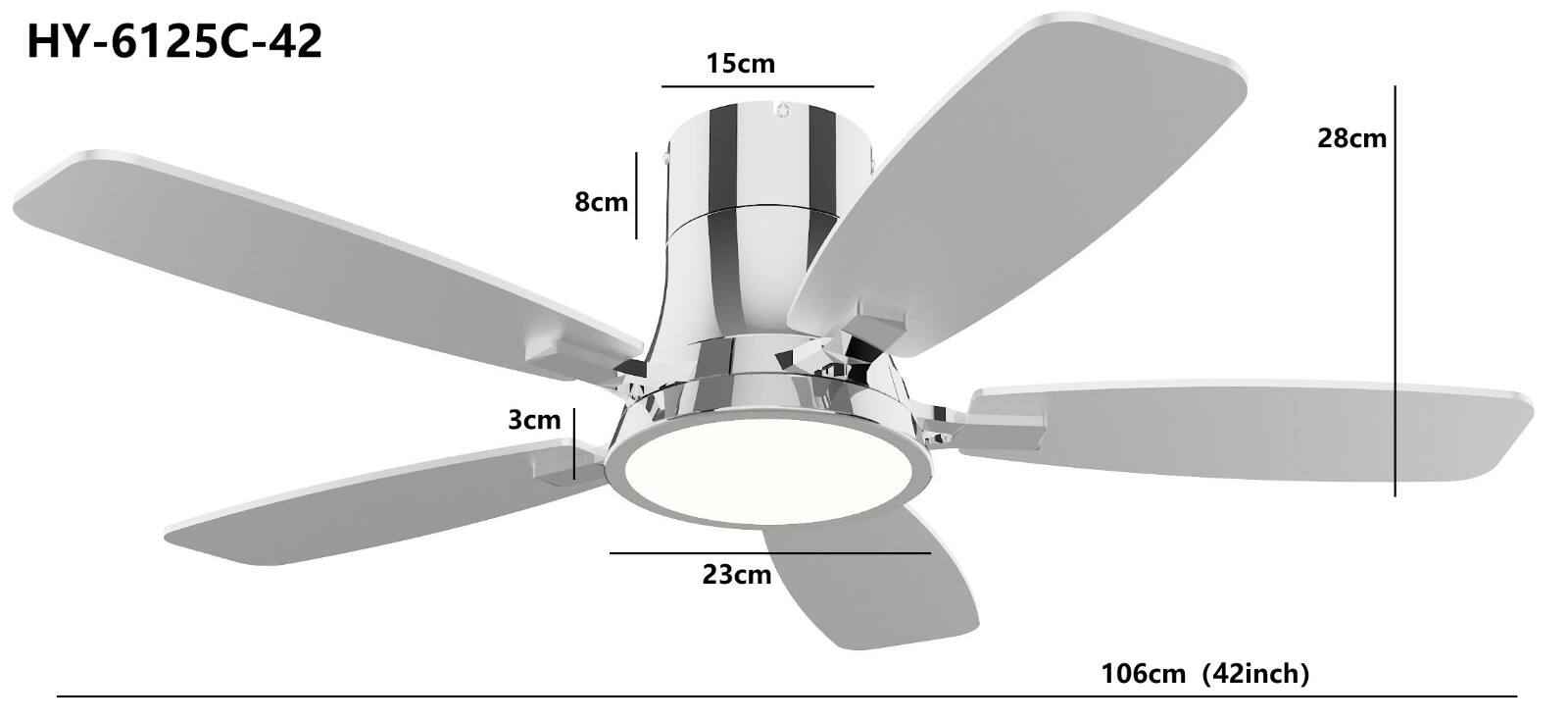 HY-6125C-42

15cm  
28cm  
8cm  
3cm  
23cm  
106cm (42inch)