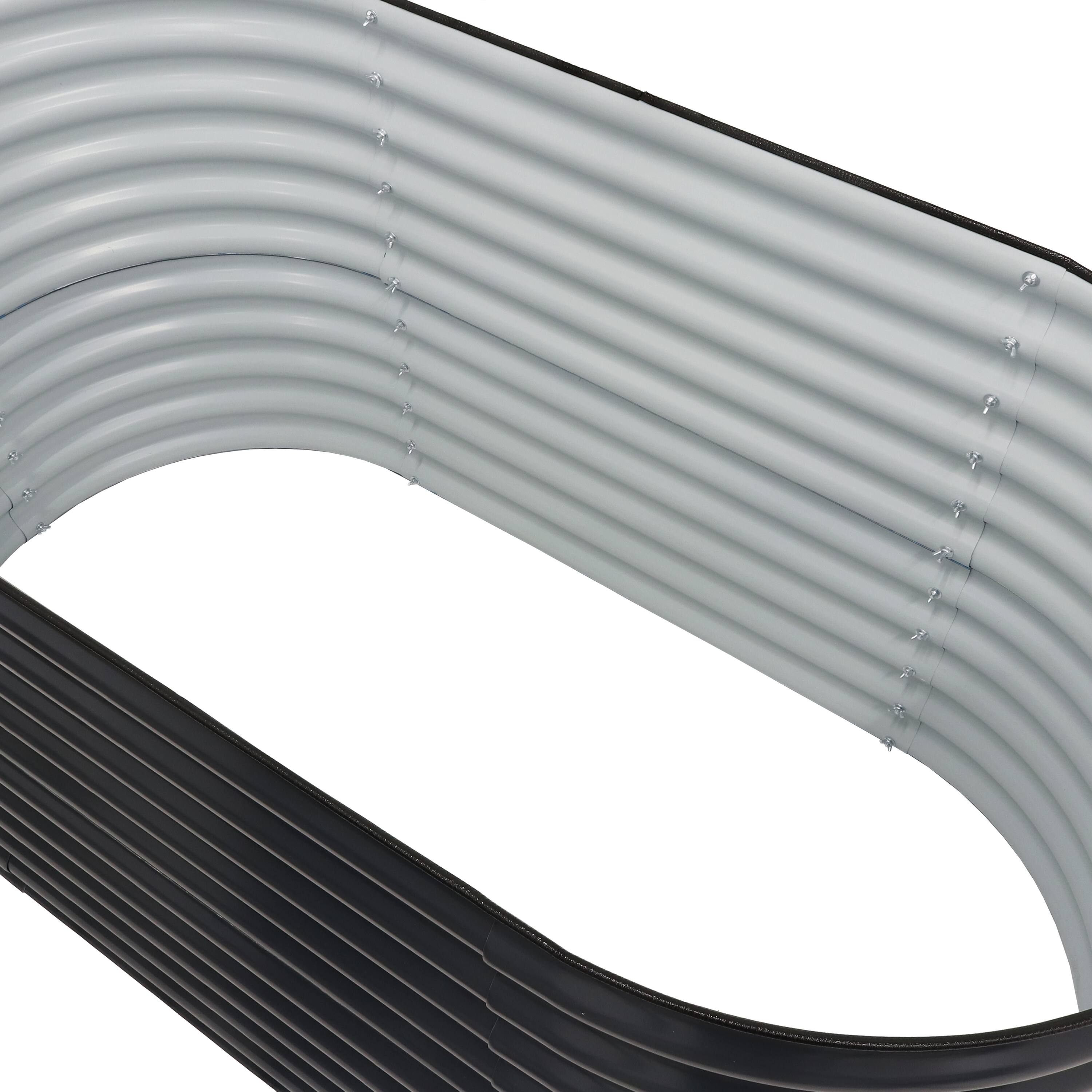 Alt View 8. Sunnydaze - Galvalume Steel Rectangle Raised Garden Bed - 62.5 in - Dark Gray.