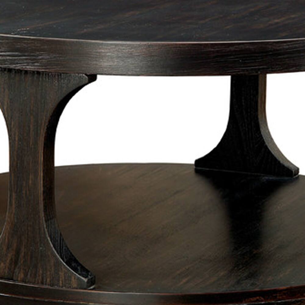 Alt View 2. Manhattan Lane - Carrie Transitional Coffee Table, Antique Black - Antique Black.