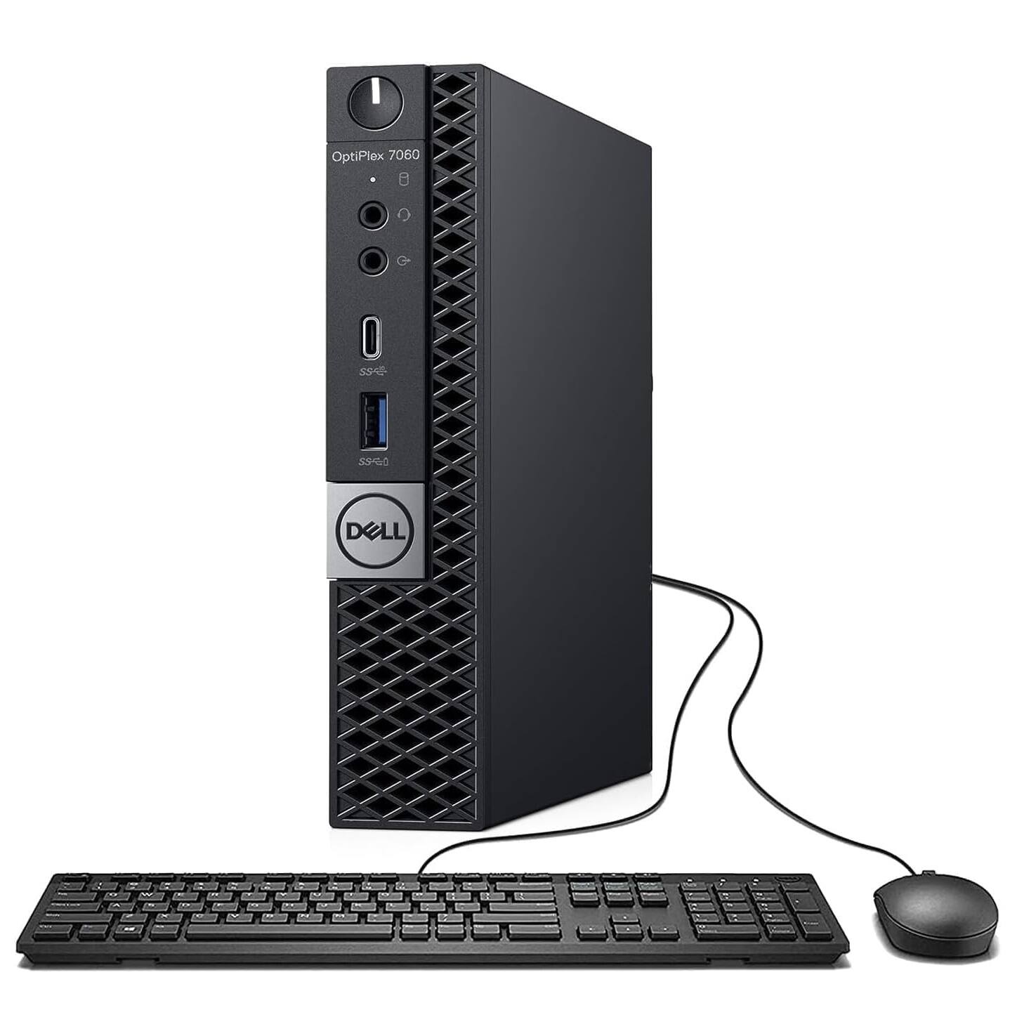 Dell - Refurbished Excellent - Optiplex 7060 Micro Desktop PC, Intel Core i5-8500T up to 3.5Ghz, 16GB DDR4 RAM, 256GB NVME SSD, Win11 Pro - Black