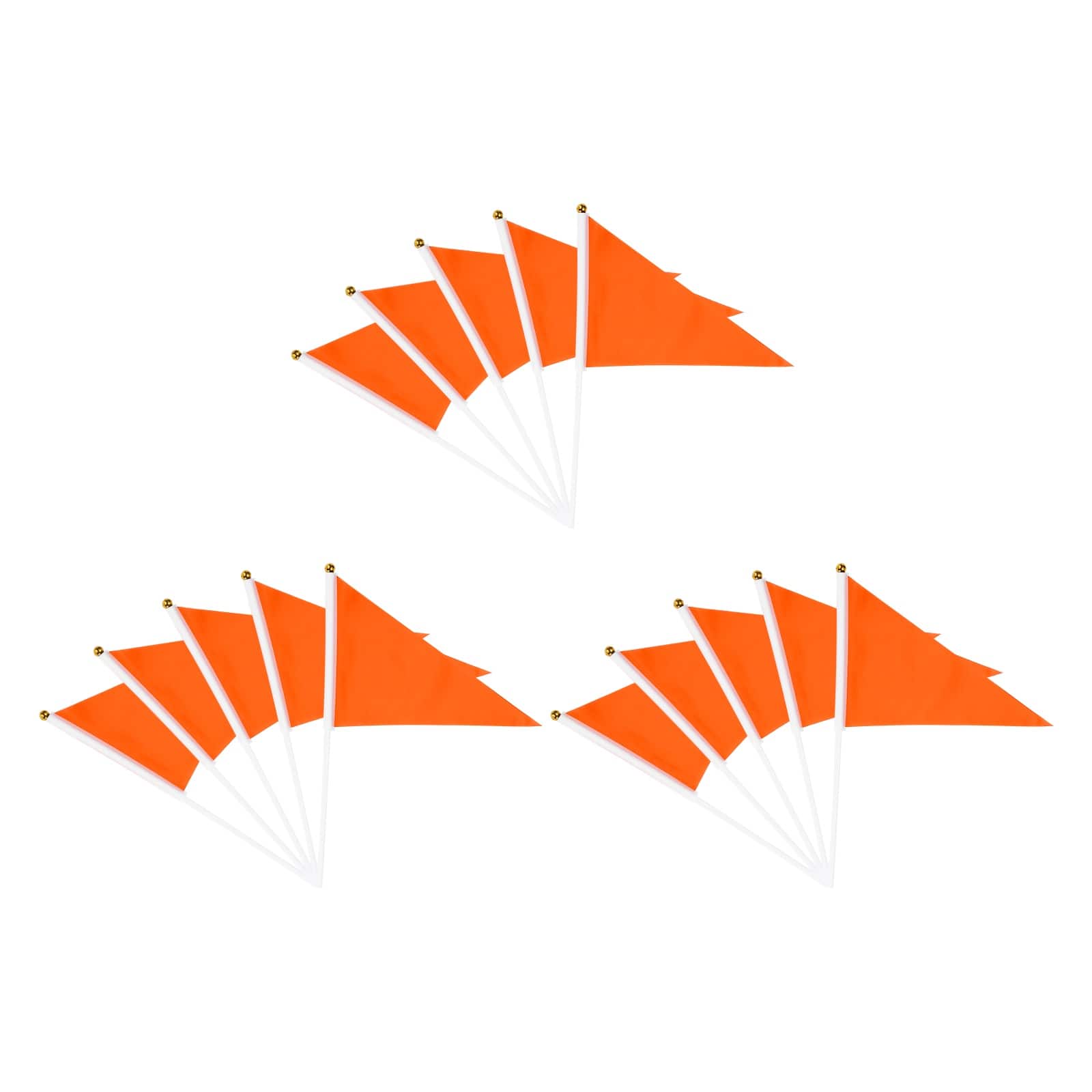 Unique Bargains - Handheld Triangle Flag, 15pcs Blank Small Pennant Flags on Sticks for DIY/Cheer/Party Events - Orange price history on PriceWatchPro
