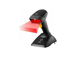 Adesso - NuScan 2500 - 1D/2D Barcode Scanner - Wireless/USB - 12" Scan - Retail, Warehouse, Library - Black
