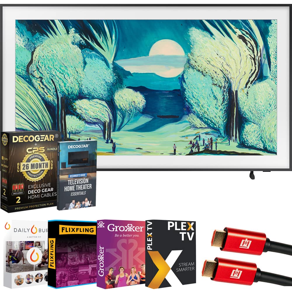 Samsung - 55" The Frame LS03FA QLED 4K Art Mode Vision AI Smart TV (2025) with 26 Month Extended Warranty Protection Plan Bundle