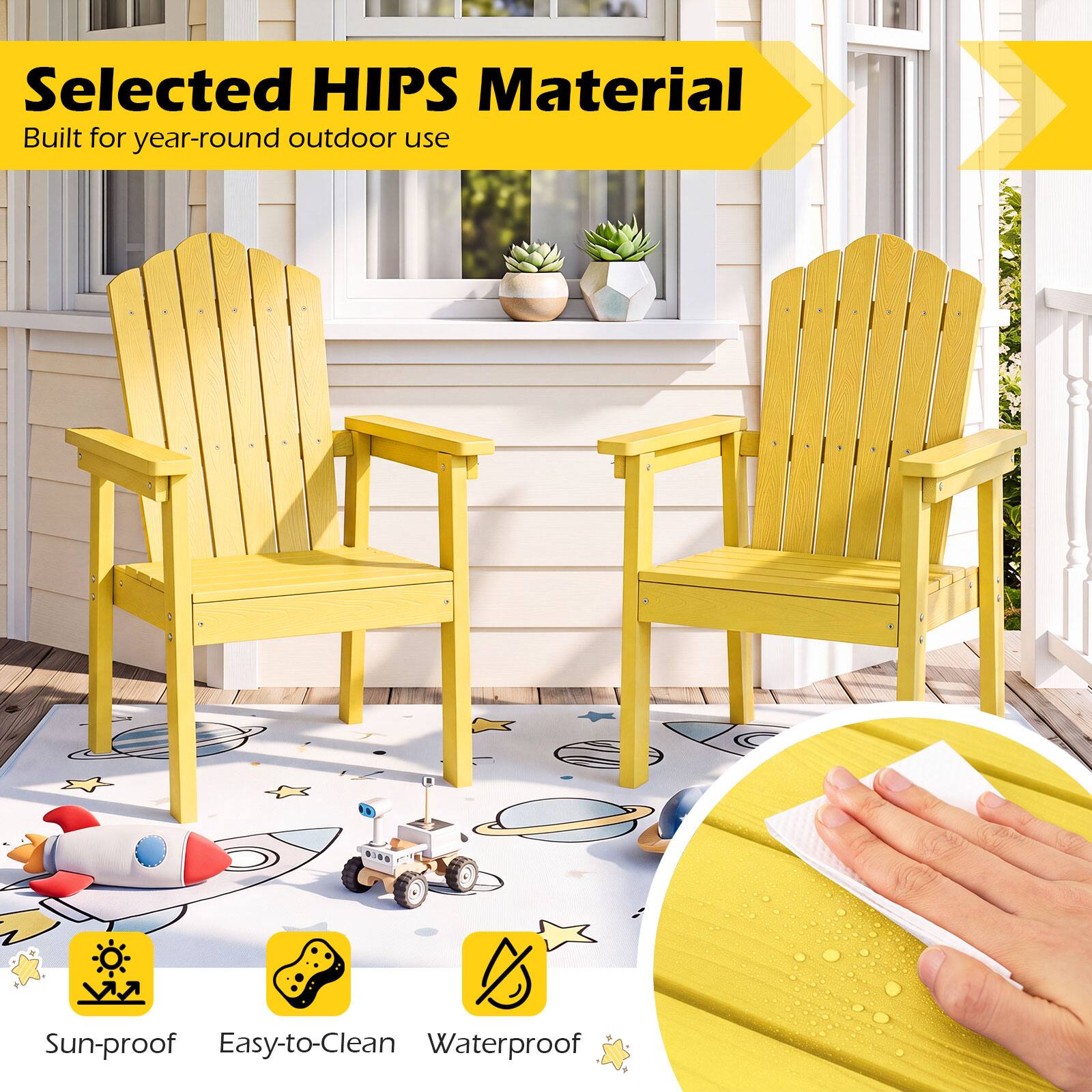 Selected HIPS Material  
Built for year-round outdoor use  
Sun-proof  
Easy-to-Clean  
Waterproof