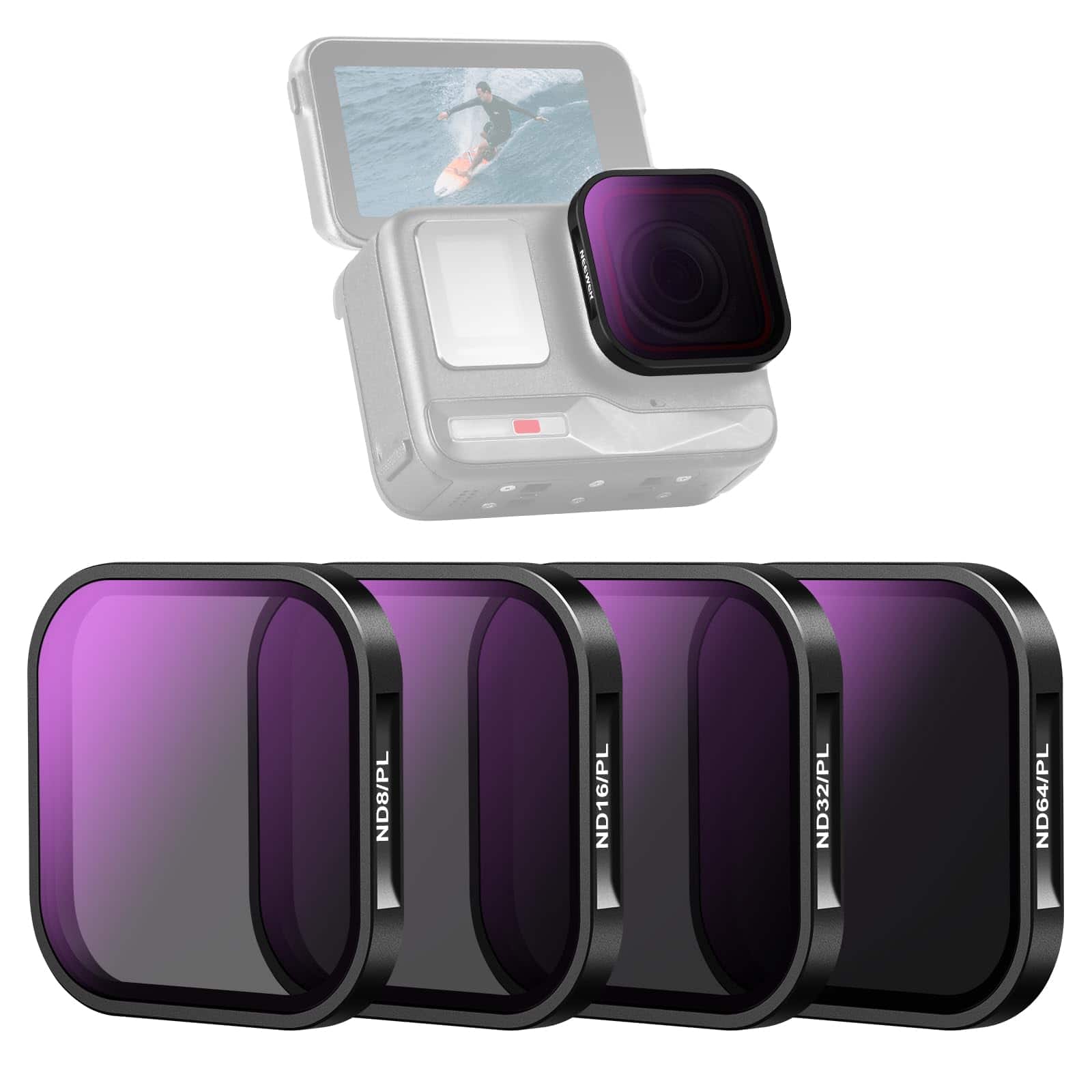 Neewer - 4-Pack ND/PL 2-in-1 Filter Set for Insta360 Ace Pro, CPL & ND