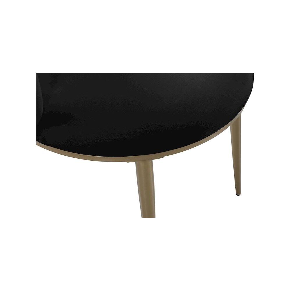 Alt View 4. Meridian Furniture - Skylar Black Velvet Dining Chair, Set of 2 - Black.