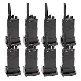 Motorola Solutions - Motorola RMU2080 On-Site Rugged Two-Way Business Radio (RMU2080) (8-Pack) - Black