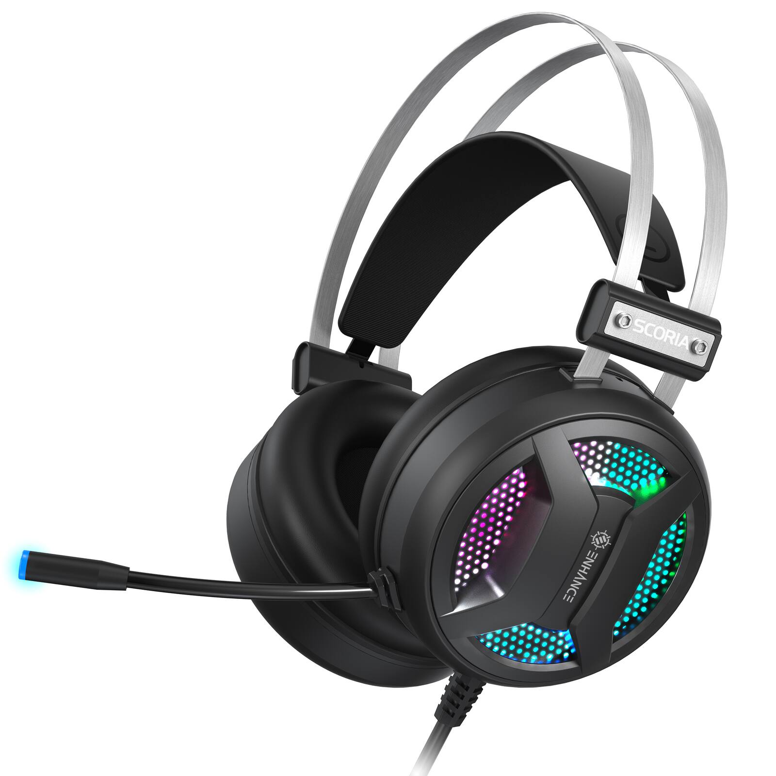 Angle. ENHANCE - ENHANCE Scoria 2 Gaming Headset - Gaming Headphones with 7.1 Surround Sound - Black.