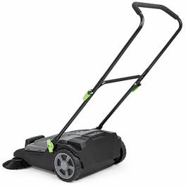RYHNUYNE - VEVOR Walk-Behind Hand Push Floor Sweeper, 25.6 in Sweeping Width, 5-Gallon Waste Container, Folding Handle, Manual - Gray