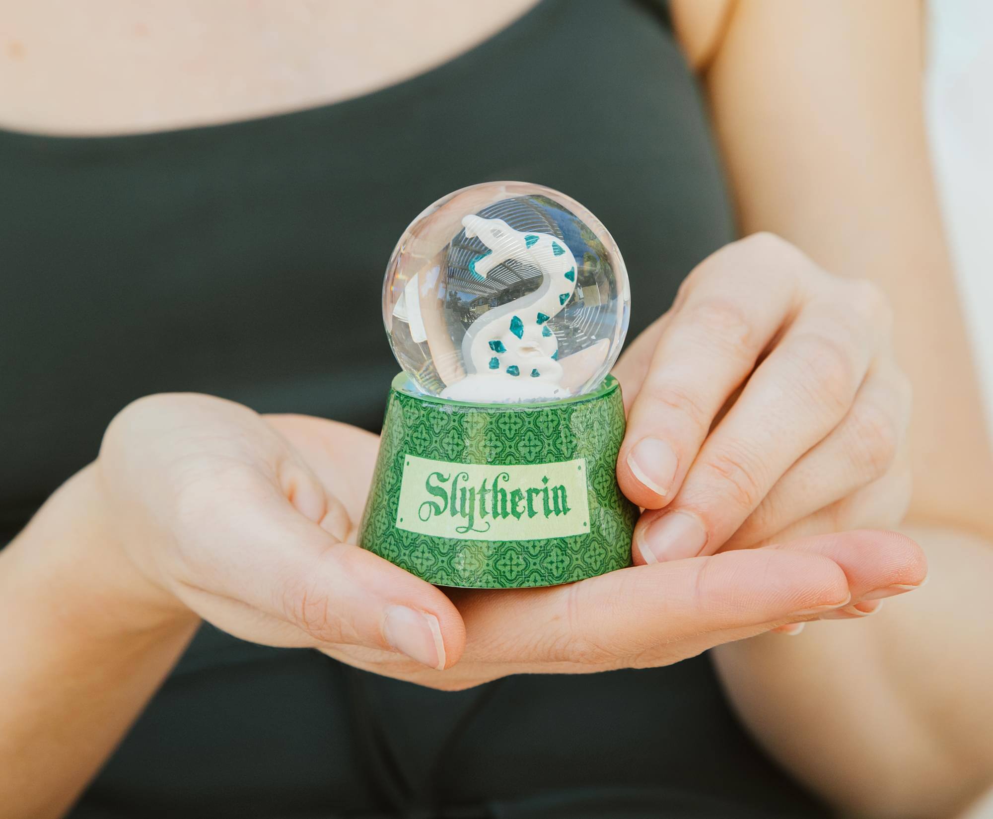 Alt View 2. Harry Potter - Harry Potter House Slytherin Snake Mini Snow Globe | 3 Inches Tall.