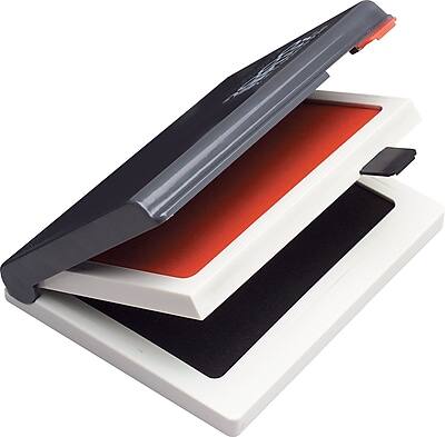 Alt View 2. Cosco - Cosco Felt Stamp Pads, 1 1/4" x 6 1/4", Black and Red Ink (090468) - Black/Red.