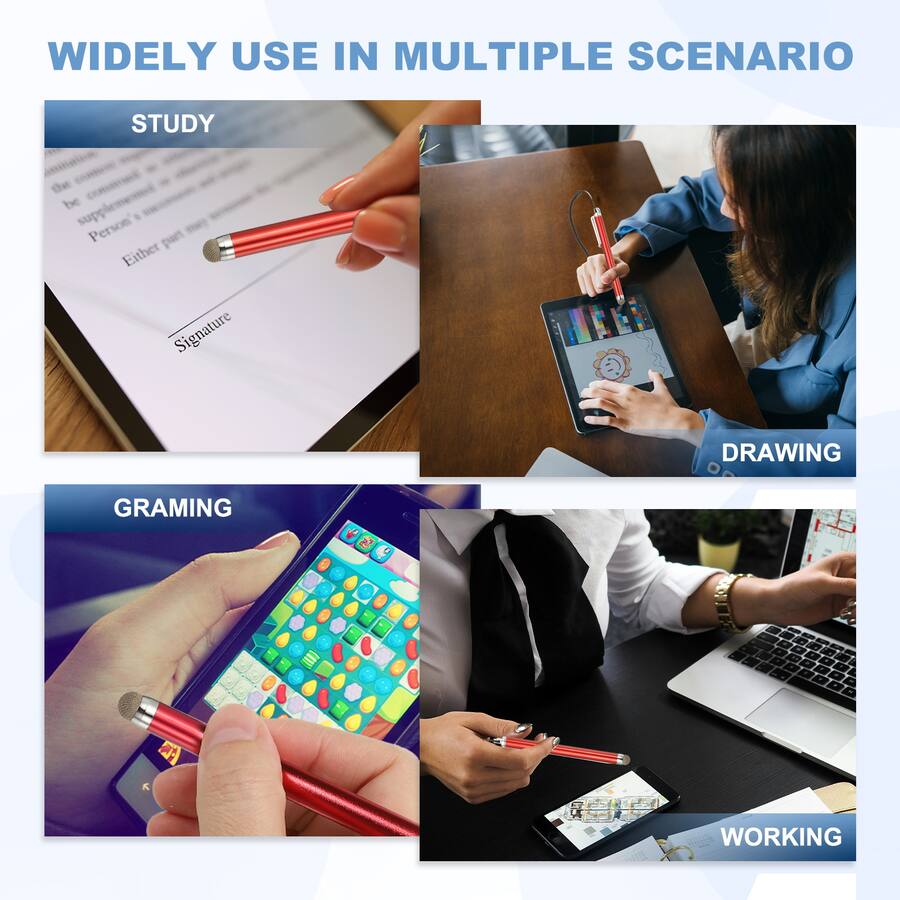 Pen Spring Rope Unique Bargains 2pcs Screen Capacitive Pen with Spring Rope Fixing Dock ...