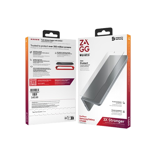 ZAGG - Glass Antimicrobial Screen Protector - Samsung Galaxy Z Fold6 - Clear