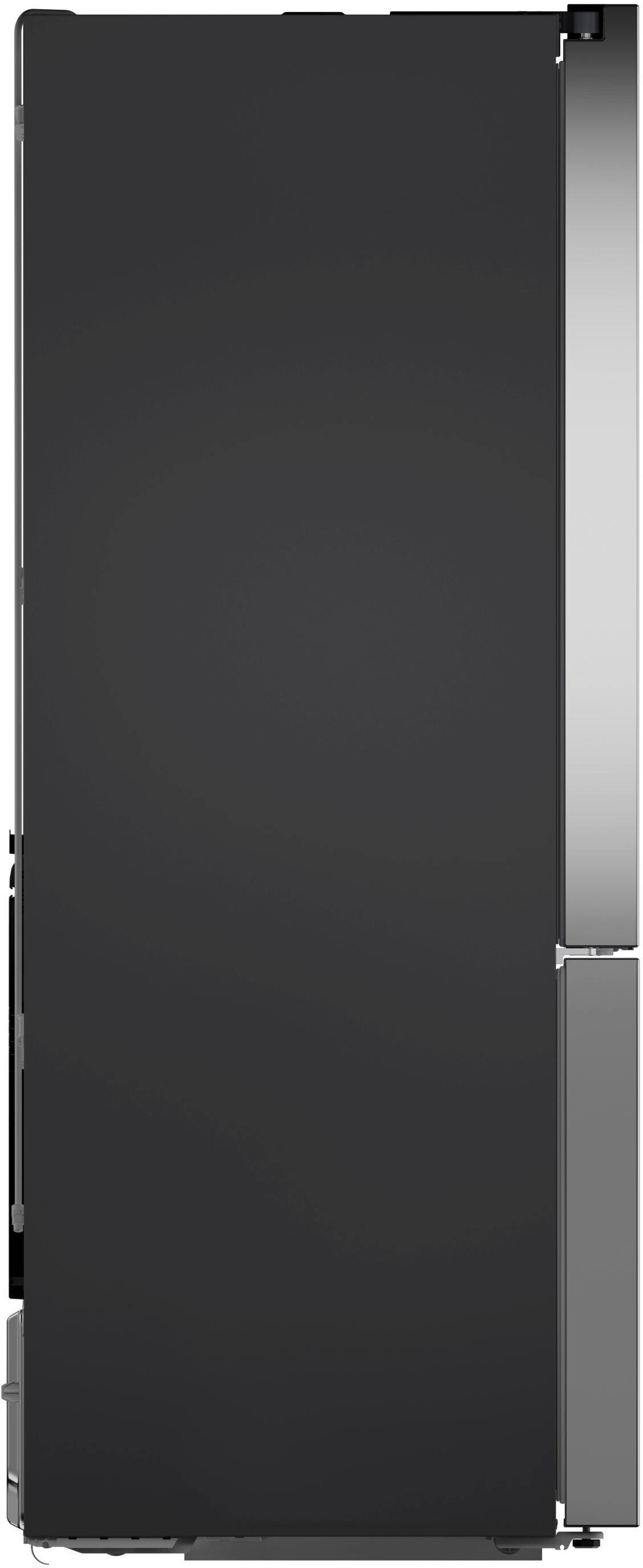 Alt View 1. Bosch - 100 Series 21.6 Cu. Ft. Bottom-Freezer French Door Counter-Depth Smart Refrigerator with External Water and Ice - Stainless Steel.