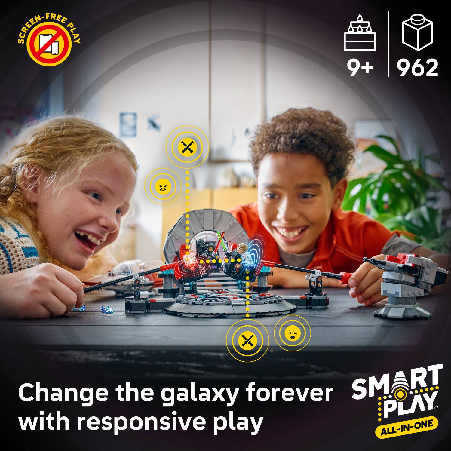 SCREEN-FREE PLAY  
9+  
962  

Change the galaxy forever with responsive play  

SMART PLAY  
ALL-IN-ONE
