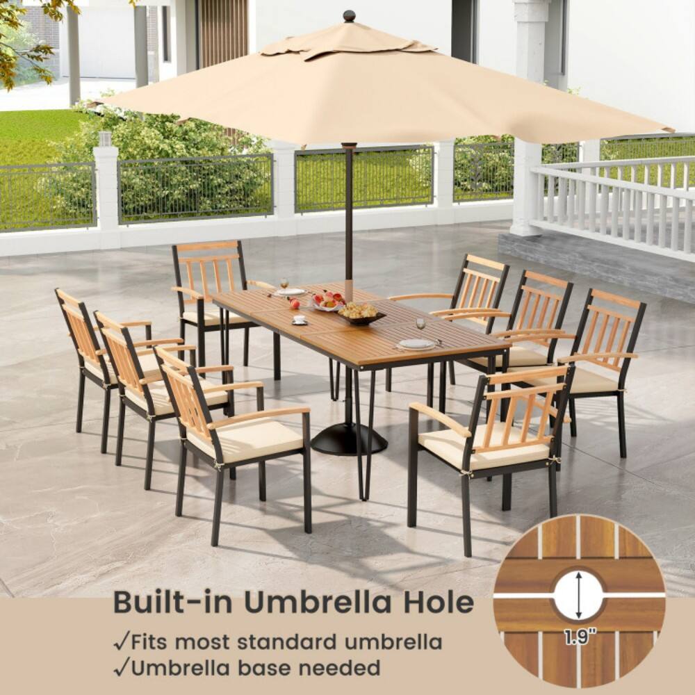 Built-in Umbrella Hole  
Fits most standard umbrella  
Umbrella base needed  
1.9"
