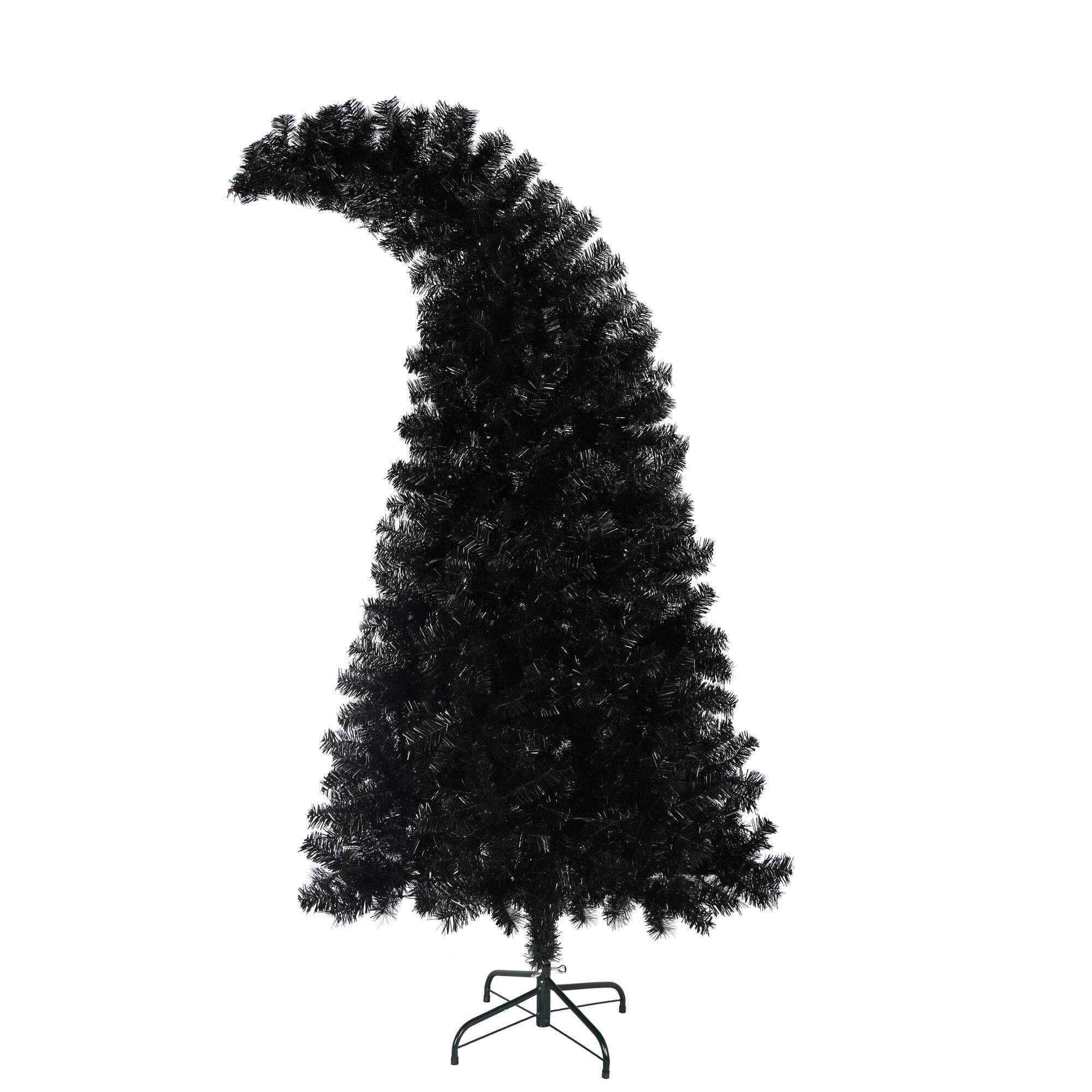 Alt View 8. Hivvago - 6FT Artificial Christmas Tree with LED Light - Black.