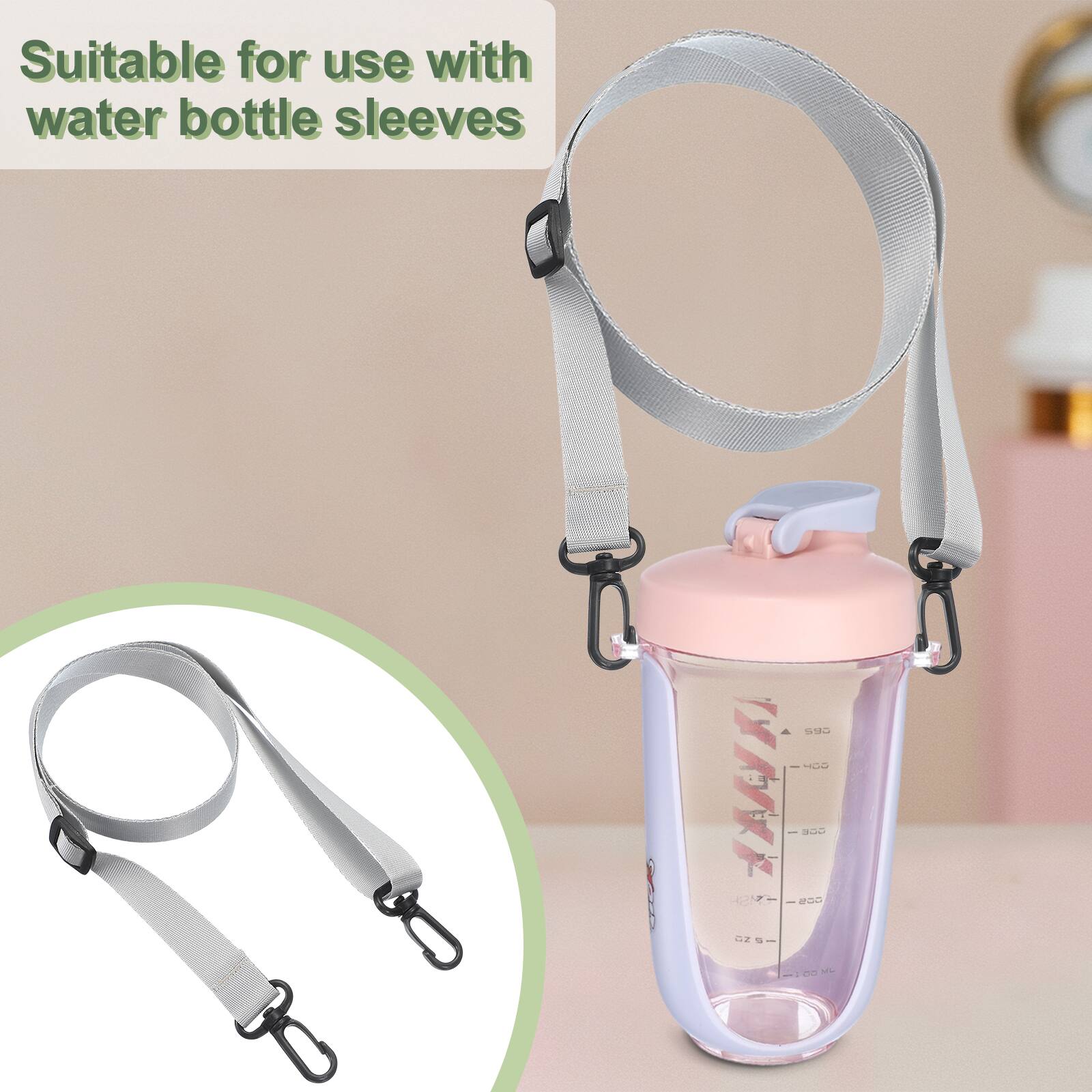 Suitable for use with water bottle sleeves