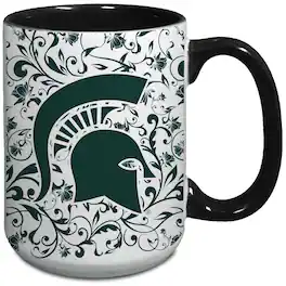 Indigo Falls - Michigan State Spartans 15oz. Java Floral Mug - Multicolor