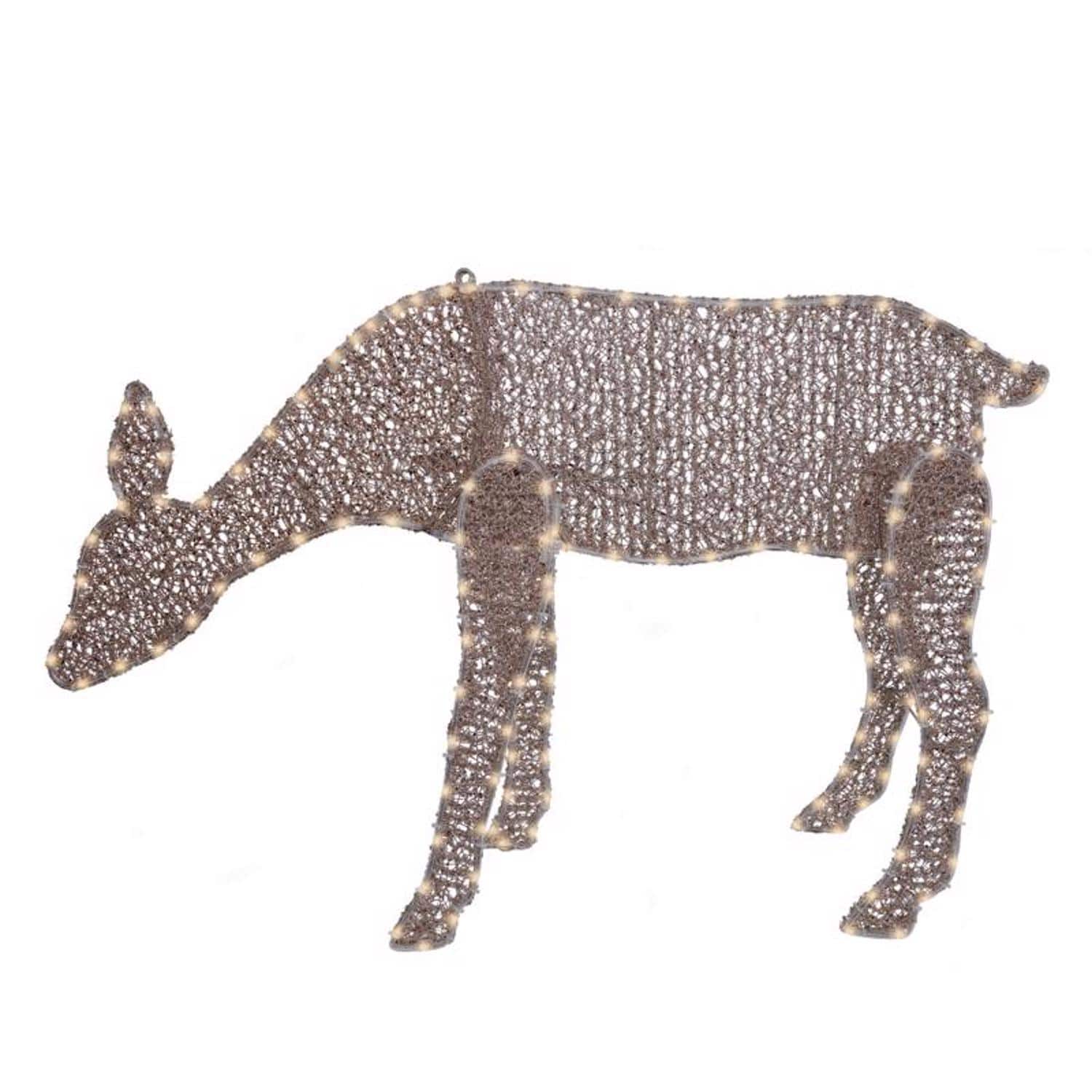 Celebrations - LED Warm White Deer Silhouette 24 in. Yard Decor - Brown | White