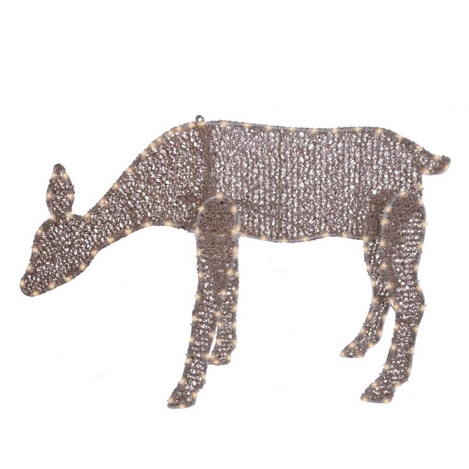 Celebrations - LED Warm White Deer Silhouette 24 in. Yard Decor - Brown | White