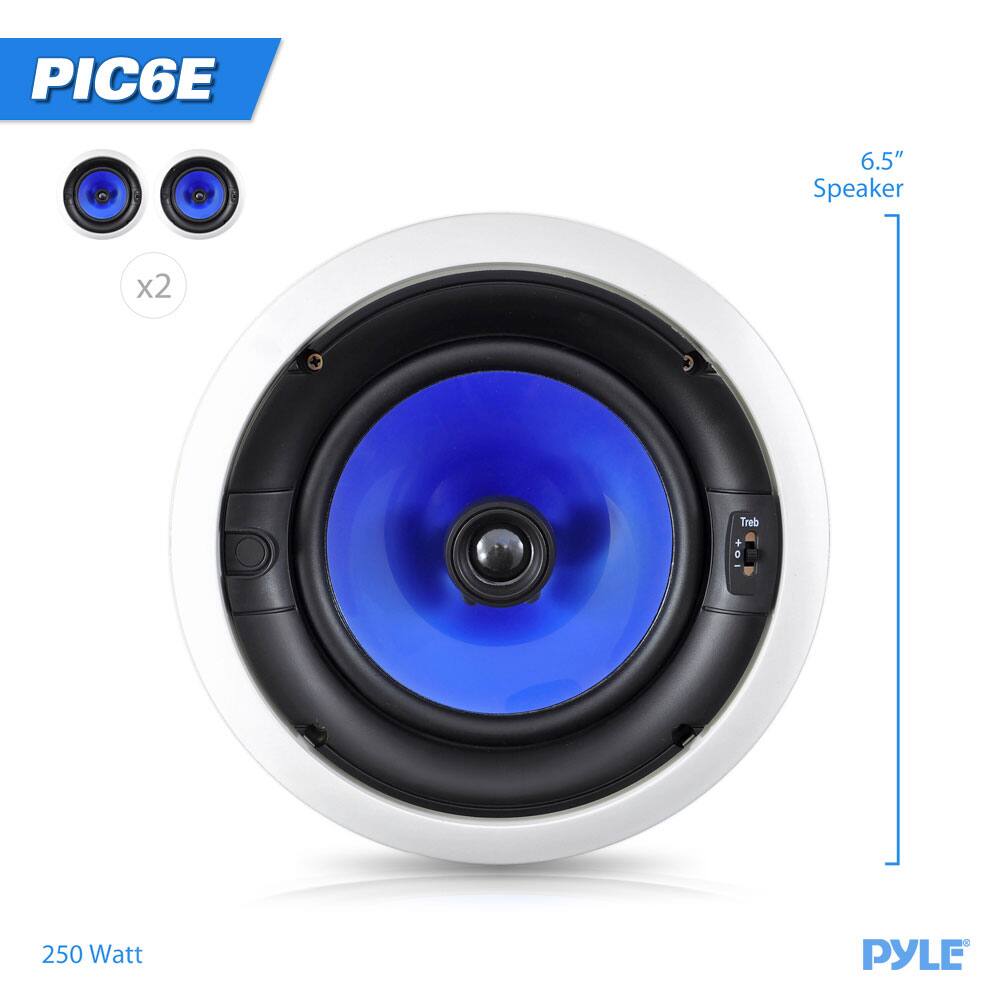 PIC6E  
6.5" Speaker x2  
250 Watt  
Treb +0  
PYLE