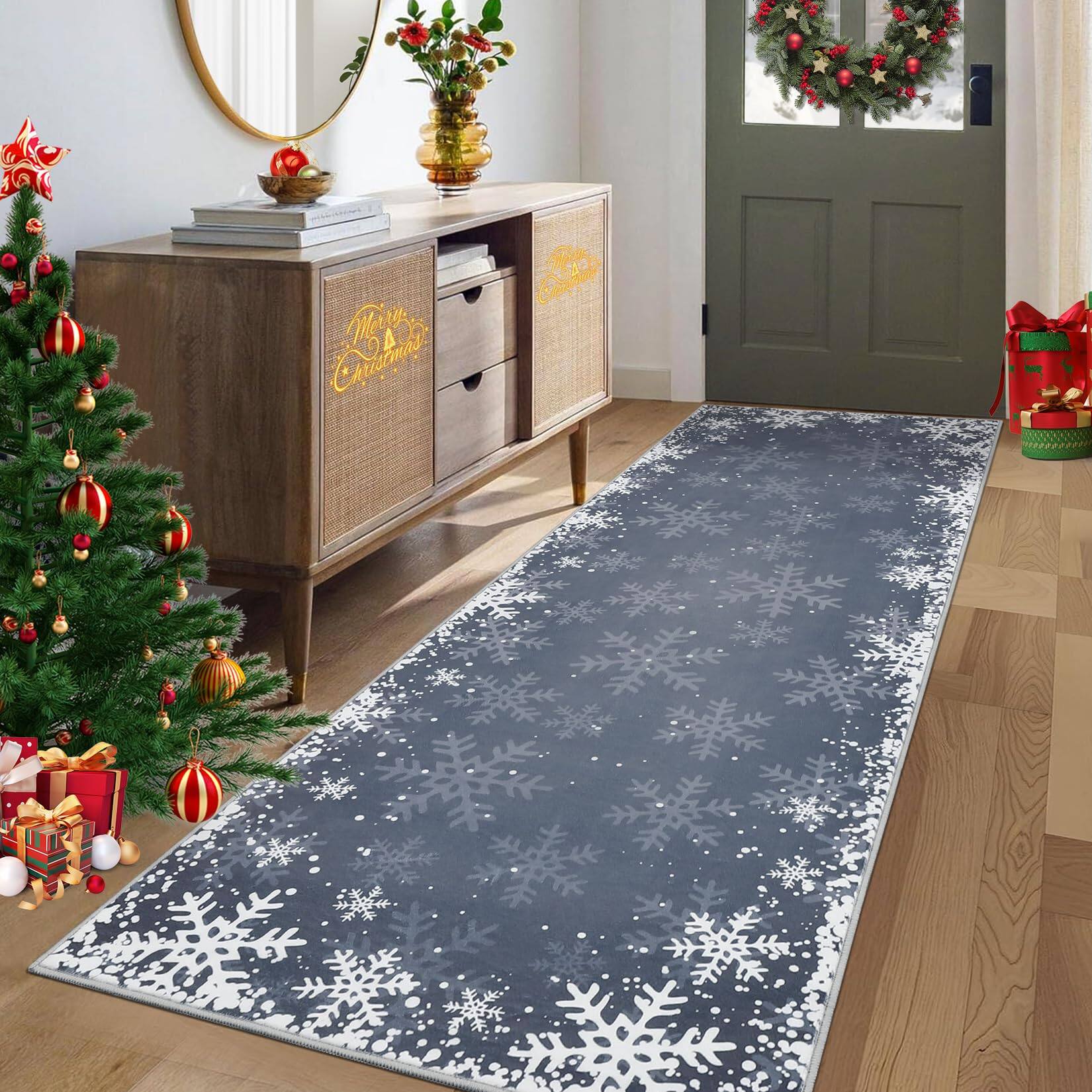 Xmas Snow Grey-3' x 5' (Rectangular)