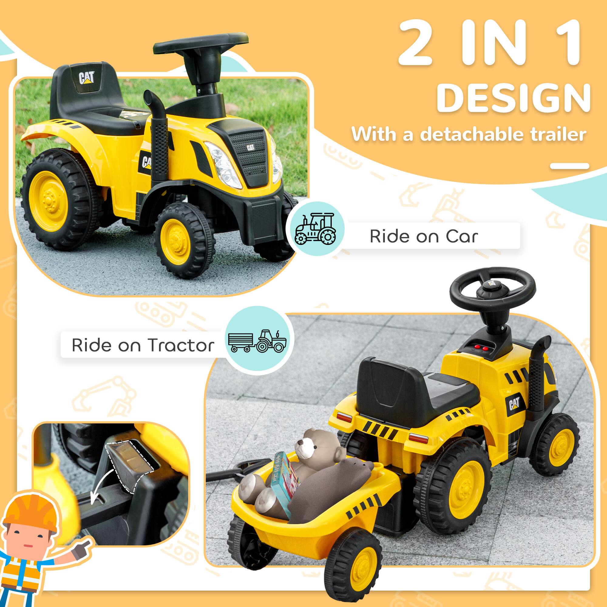 2 IN 1 DESIGN  
With a detachable trailer  

Ride on Car  
Ride on Tractor
