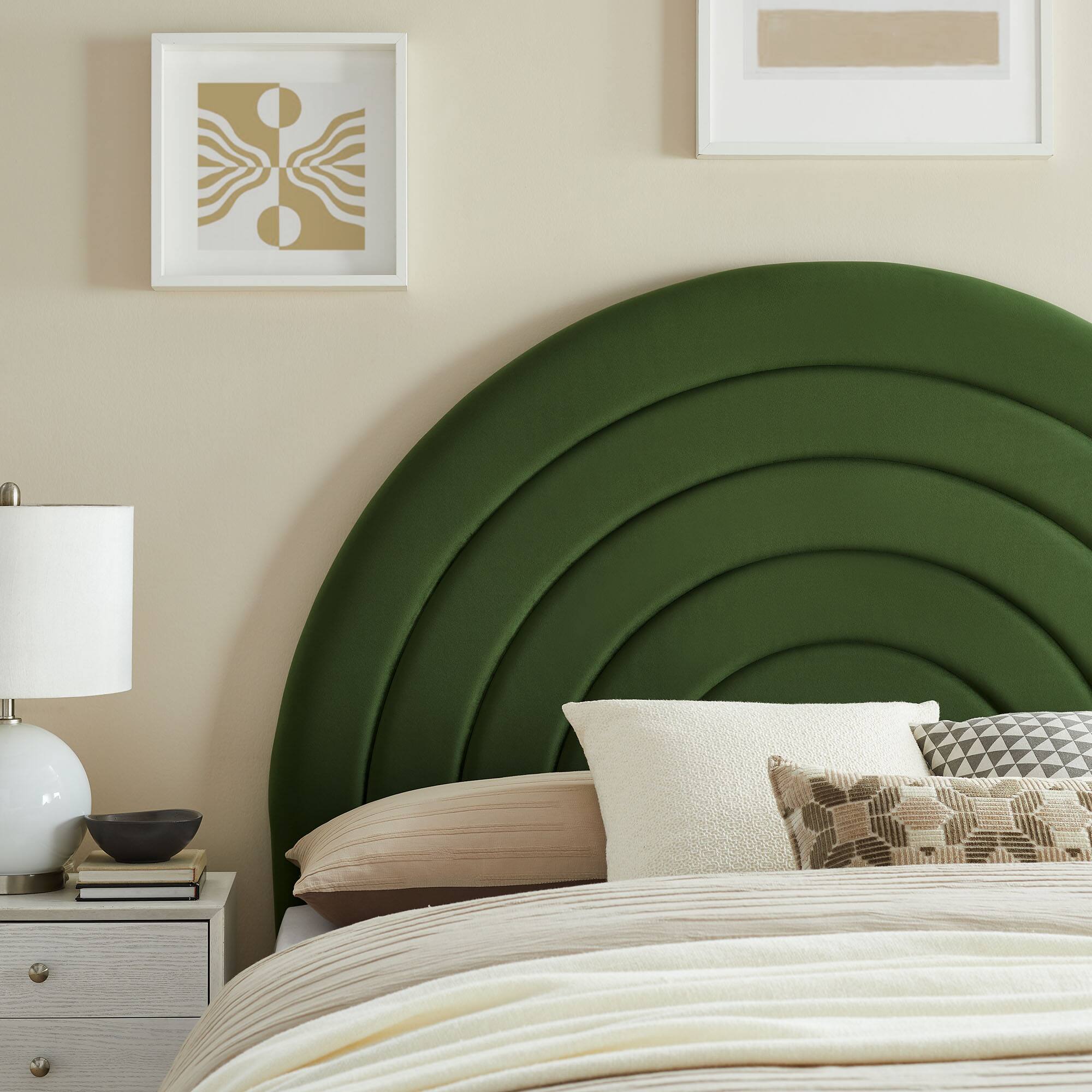 Alt View 3. Modway - Solana Arched Performance Velvet King Headboard by Modway - Green.