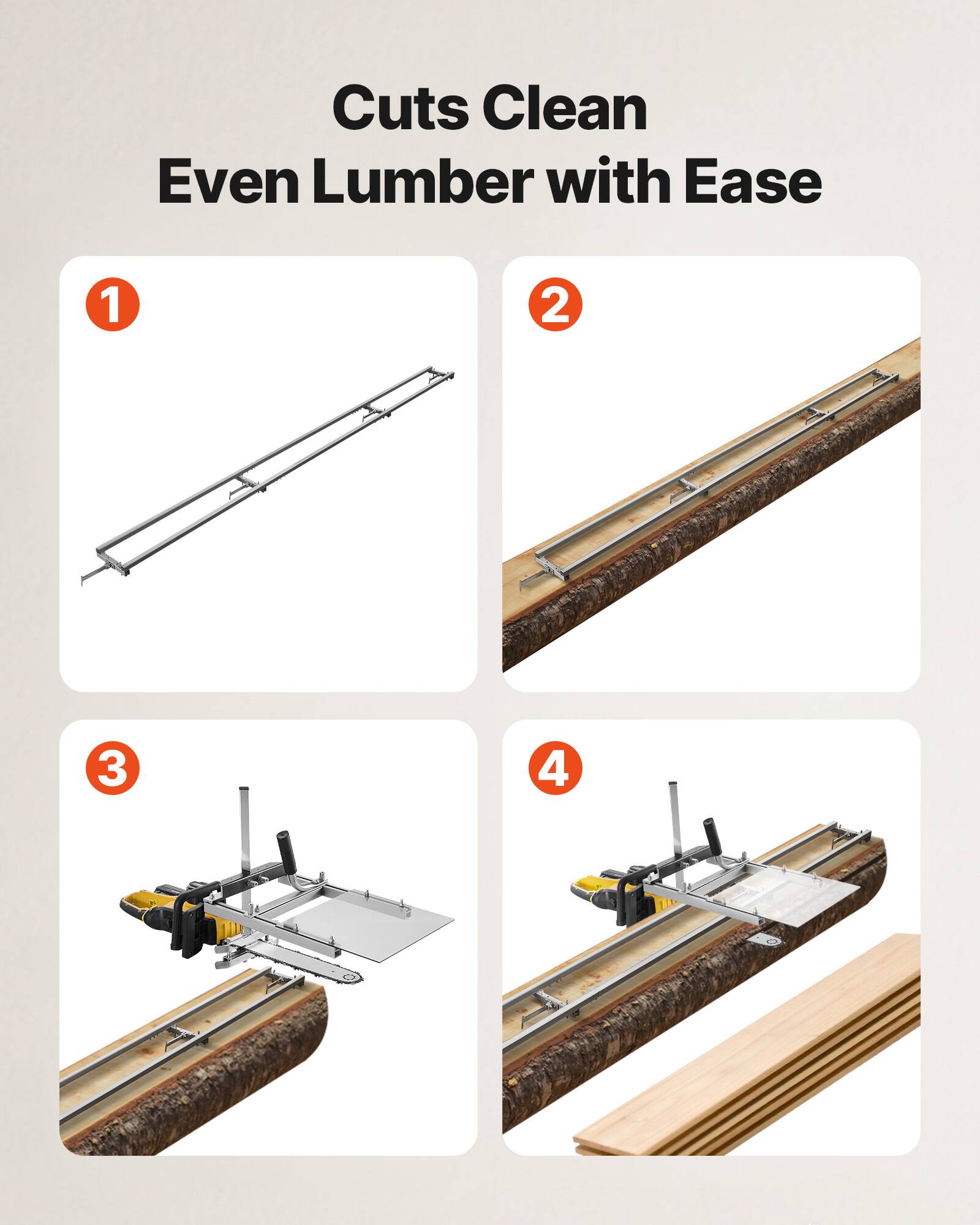 Cuts Clean Even Lumber with Ease

1
2
3
4