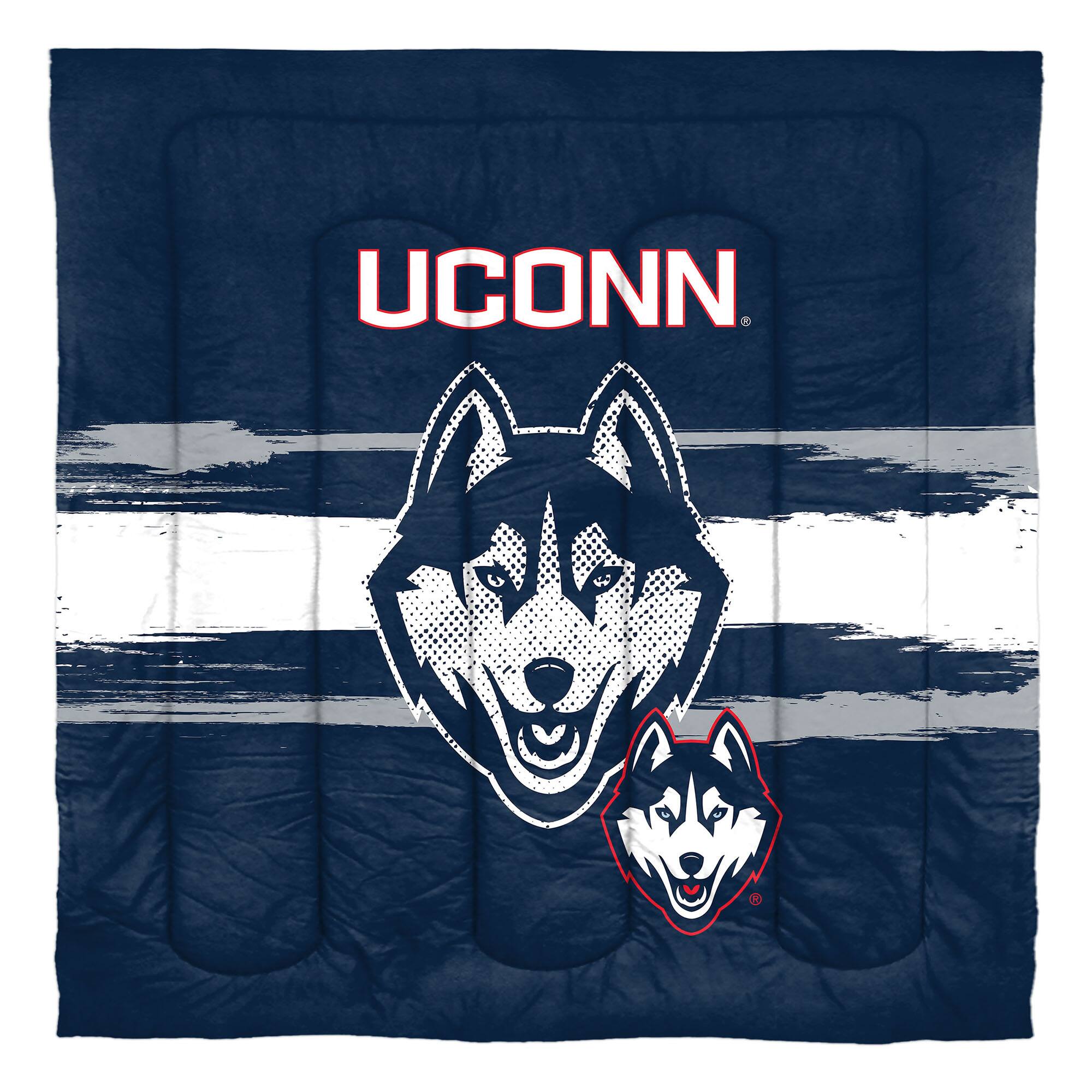 Angle. Sweet Home Collection - NCAA Uconn Huskies Comforter & Sham Set- Full/Queen - Multicolored.