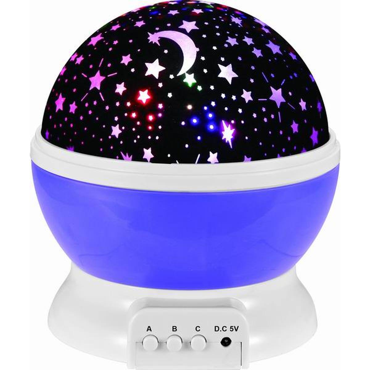 Front. JuzToys - Night Light for Kids, Light Projector Starry Skies LED Lights, LED Lamp for Bedrooms and Offices Purple - Purple.