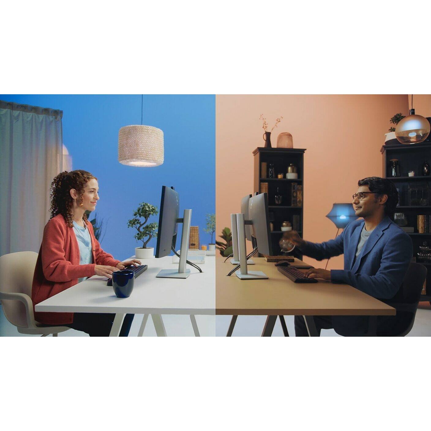 Alt View 40. Dell - 23.8" WLED Video Conferencing Monitor (DisplayPort, USB, HDMI) - Black, Silver.