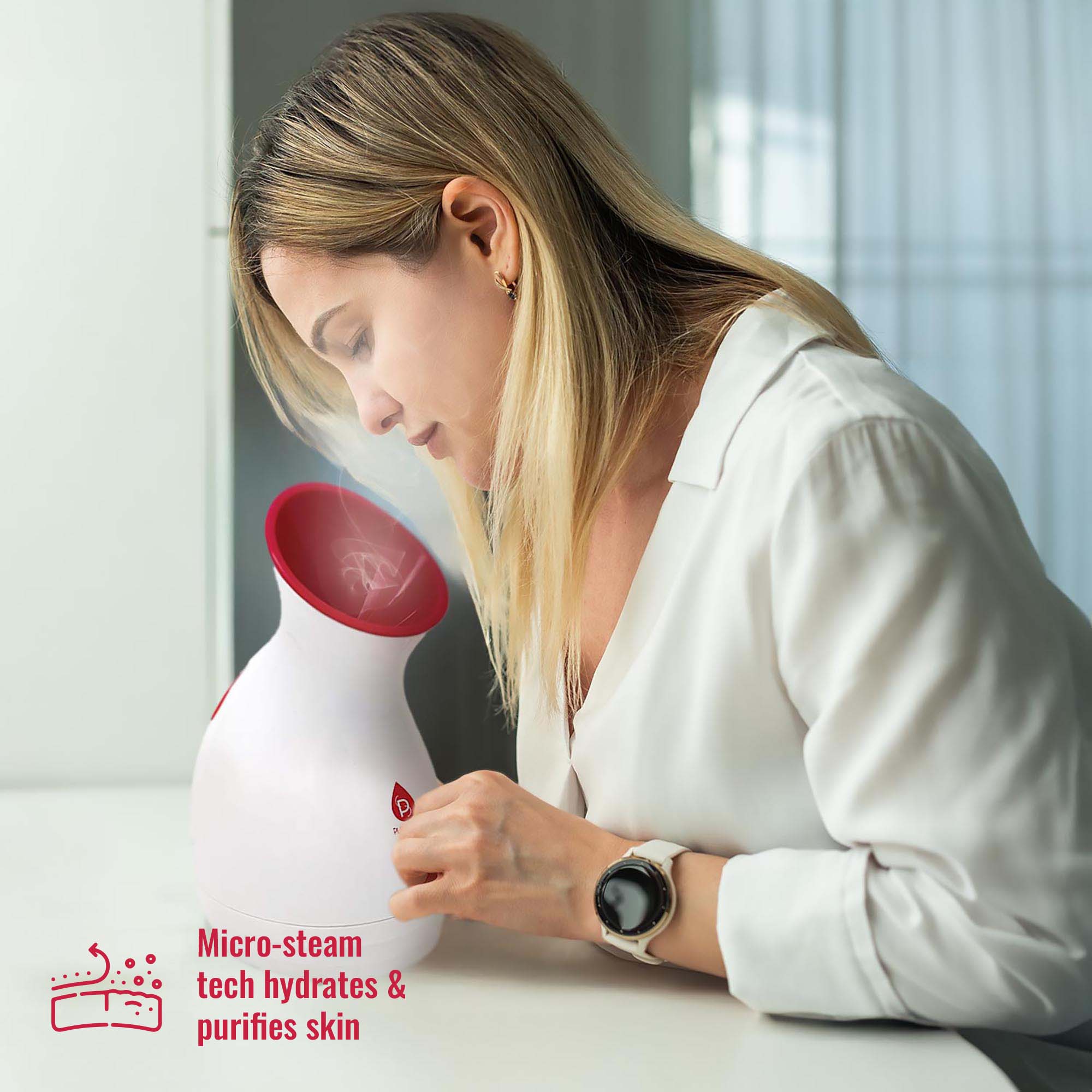 Micro-steam tech hydrates & purifies skin