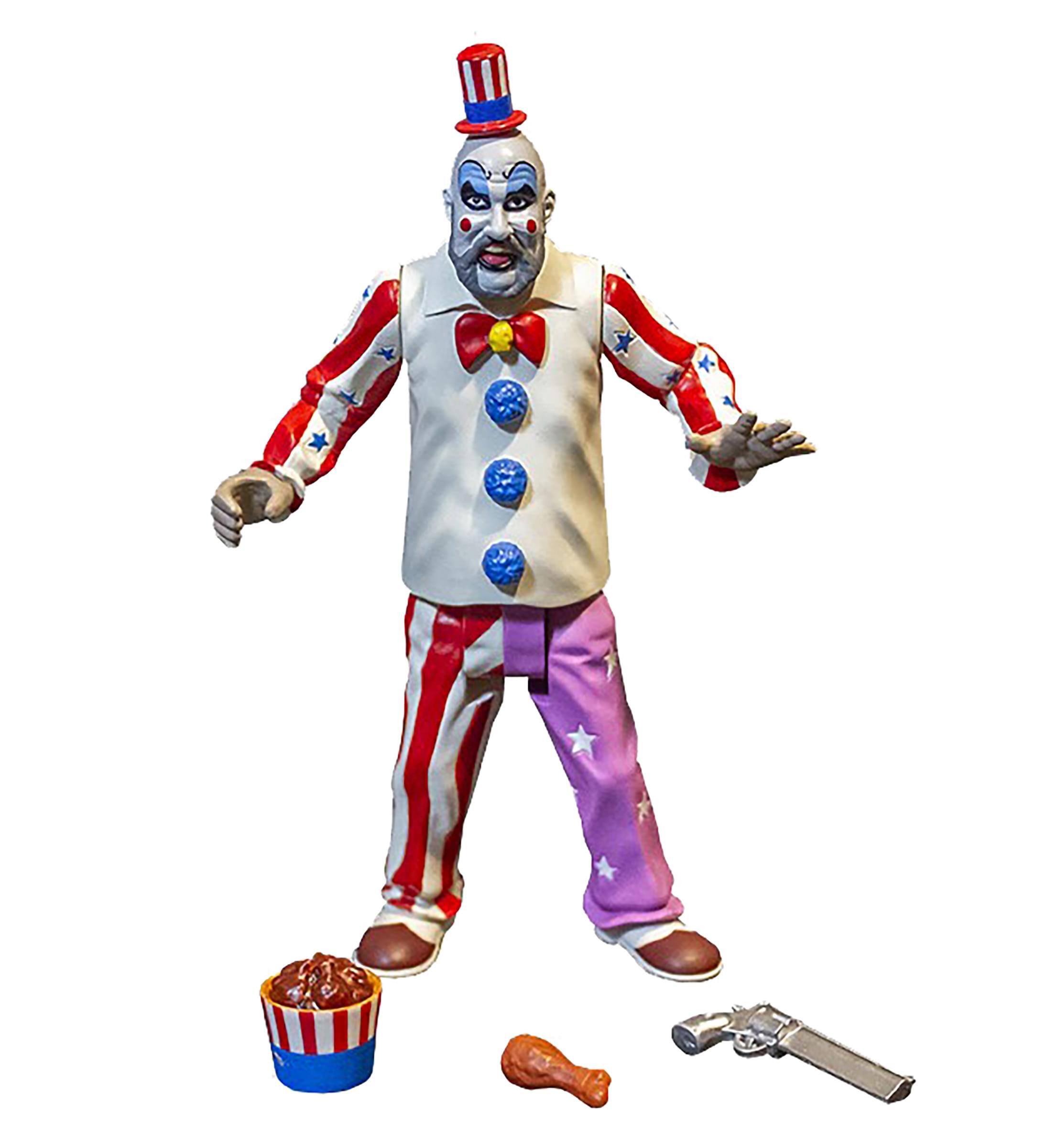 Front. Trick or Treat Studios - House of 1000 Corpses Captain Spaulding 5-Inch Scale Action Figure - Red.