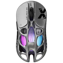 GravaStar - Mercury X Wireless Gaming Mouse with 32,000 DPI PAW 3950 Sensor, 1000Hz Polling Rate, Only 49g - Wireless - Interstellar Silver