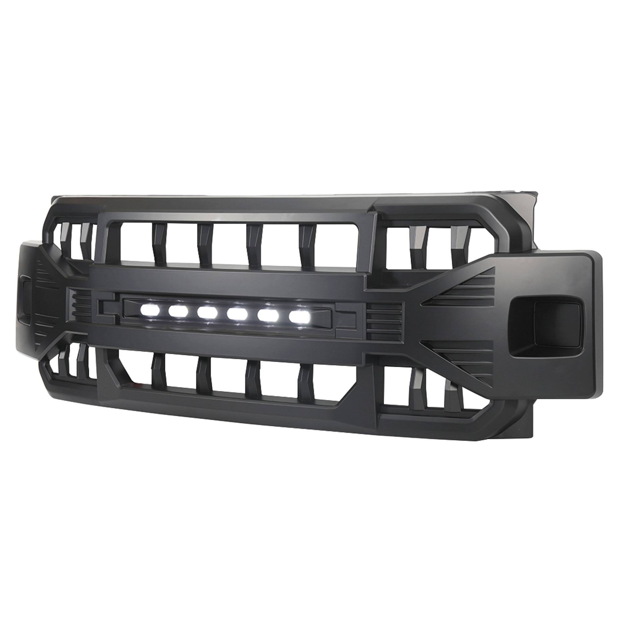 Alt View 7. AMERICAN MODIFIED - AMERICAN MODIFIED Armor Front Grille for 2017 to 2019 Ford F250/350, Matte Black - Matte Black.