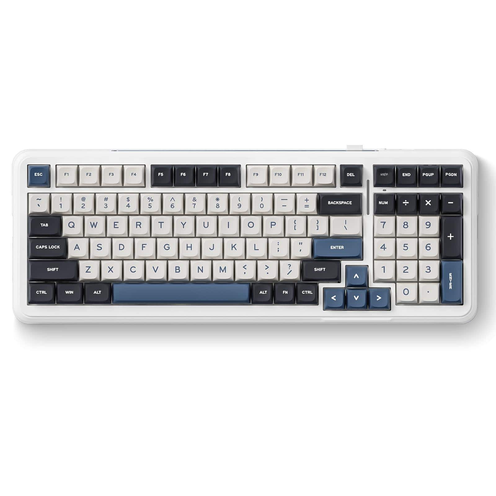 VEGA AUTOMOTIVE - G98 Pro Wireless Mechanical Tri mode Connection Gaming Hot Swappable Structure Pre lubed Linear Switches Pb - K99-NavyBlue