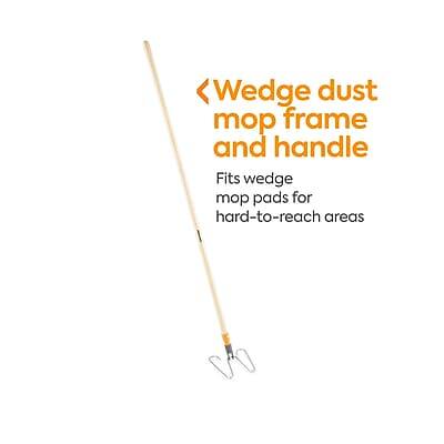 Wedge dust mop frame and handle  
Fits wedge mop pads for hard-to-reach areas