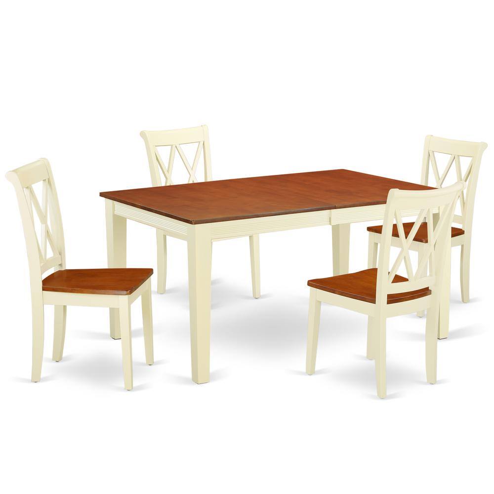 East West Furniture - Dining Room Set Buttermilk & Cherry - Brown price history on PriceWatchPro