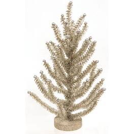BreeBe - Gleaming Celebration Tinsel Tree 14" - Gold, Silver