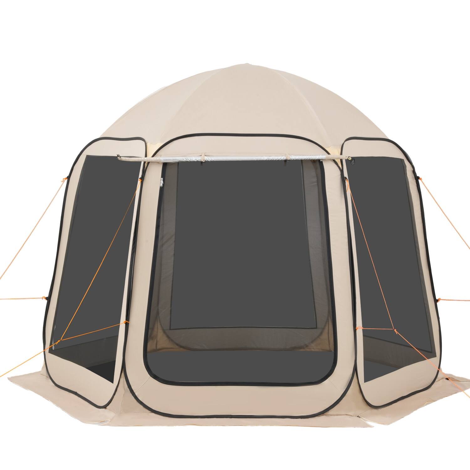 Alt View 2. Boyel Living - Screen House Tent 10x10 Pop Up Mesh Gazebo Shelter - Beige.