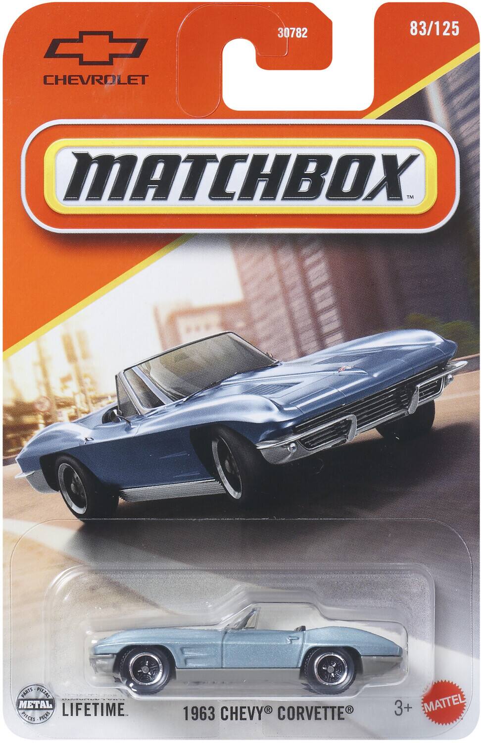 30782 83/125 CHEVROLET MATCHBOX M PARTS PIEZAS METAL PEAS LIFETIME. PIECES 1963 CHEVY CORVETTE 3+ MATTEL