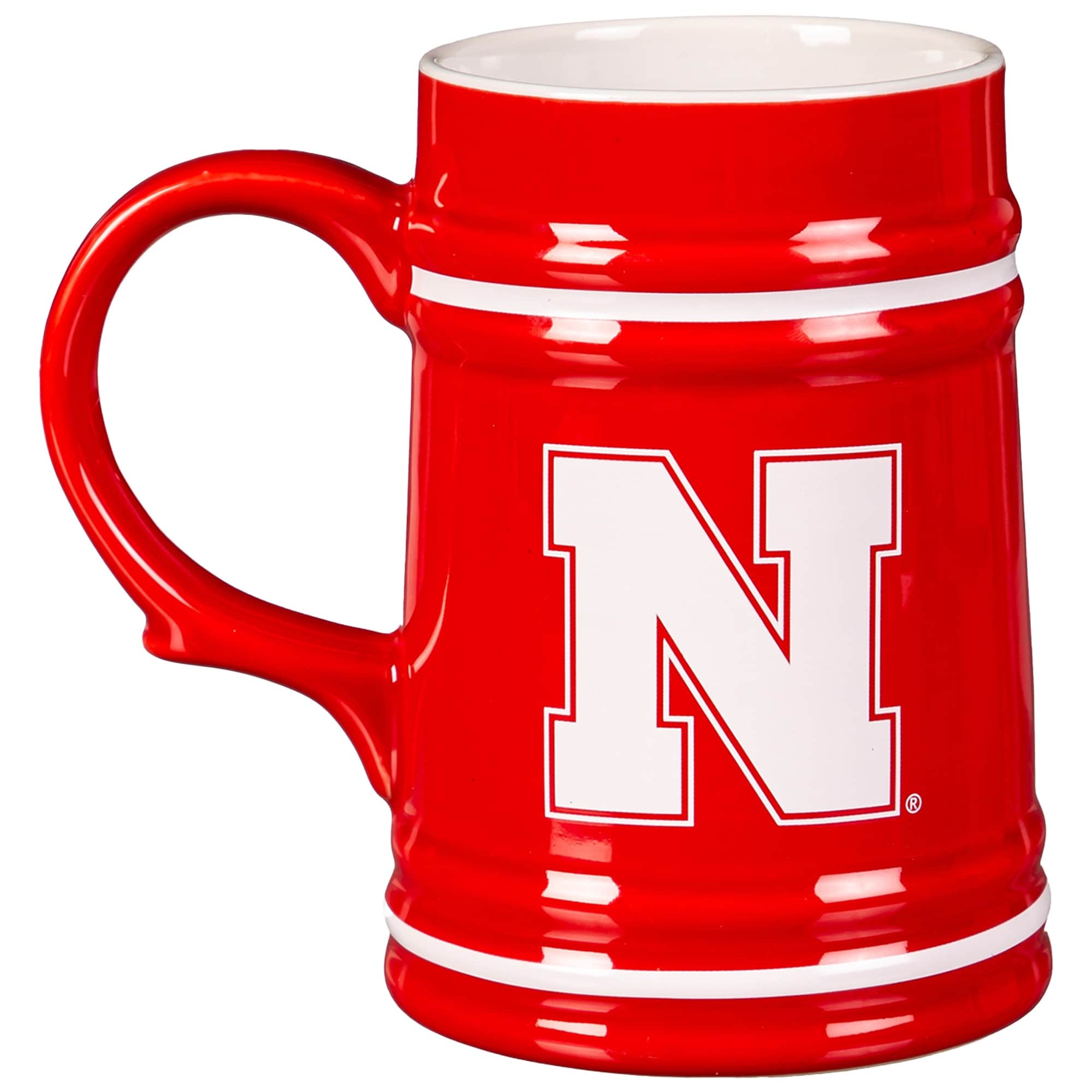 Alt View 1. Evergreen Enterprises - Nebraska Huskers 24oz. Ceramic Stein Cup with Gift Box - Multicolor.