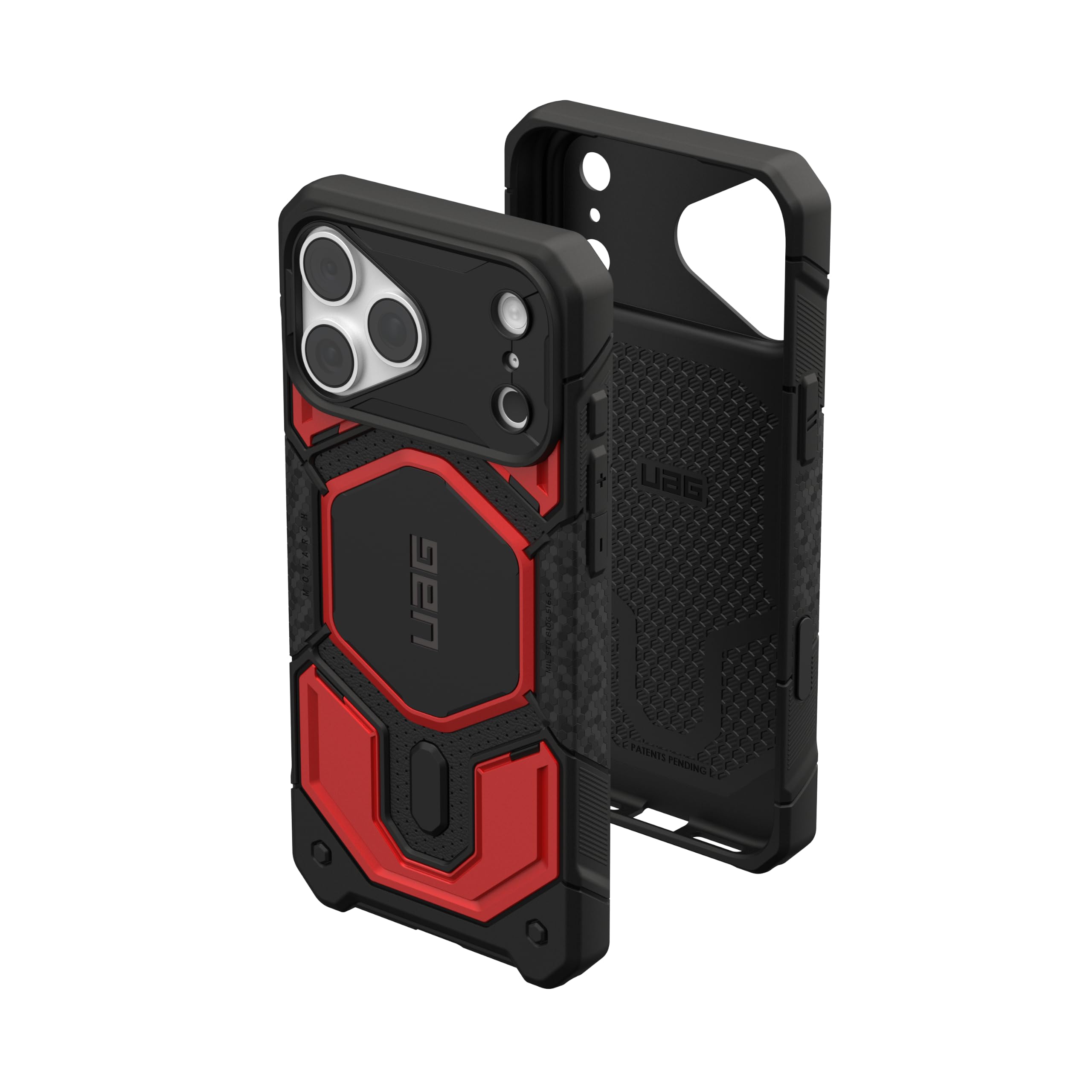 UAG - iPhone 18 Pro Max Case/iPhone 17 Pro Max Case w MagSafe & Camera Control Cover Button, Carbon Fiber Inlay, Monarch Pro - Crimson
